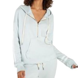 n:philantrophy Abbie Half-Zip Hoodie Sweatshirt Light Blue Medium Women's